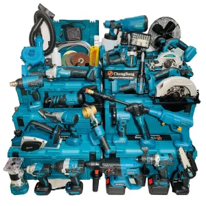 24 in 1 Power Tool Set Drill Hammer Wrench Chainsaw Angle Grinder Woodwork Cutting Tools Car Repair Household Job Site Tool Set