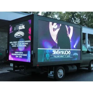 Painel de LED Móvel Publicidade em Veículo Elétrico Tela Exibidora Móvel em Reboque P5