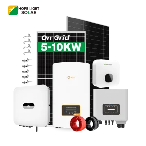 High Efficiency 5kW 8kw 10kW Grid-Tied Solar Energy System with Mono Solar Panels