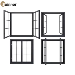 Premium Thermal Break Aluminum Casement Window with Weather-Resistant Coated Alloy Frame