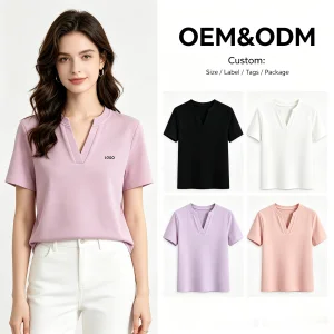 Urban Fashion Women's V-Neck Slim Fit T-Shirt