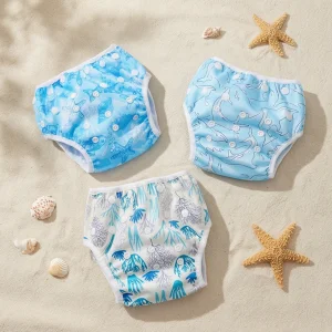 Pañal de natación reutilizable de secado rápido y a prueba de agua con protección contra fugas para bebés y niños pequeños