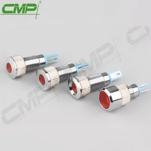 Red Panel Mount Indicators 3V, 6V, 12V, , 24V, 110V, 220V