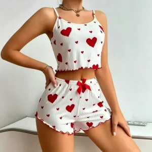 Sexy lace satin pajamas shorts