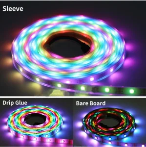 Smart Electronics DC12V 5m Ws2811-2815 LED Strip IP65 Ws2815 144LED/M Addressable Break-Point Continnely RGB Full Color Strip Light