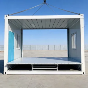 20FT منزل حاوية مسطحة مسبقة الصنع منزل وحدات لمكتب الموقع سكن العمال منزل