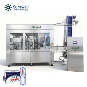 Máquina de llenado de agua para botellas de PET Sunswell automática de alta precisión con control de motor servo