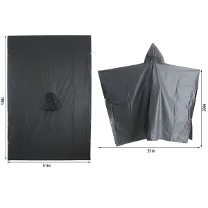 Versatile EVA Motorcyclists Waterproof Rainwear Poncho Raincoat Rain Cape