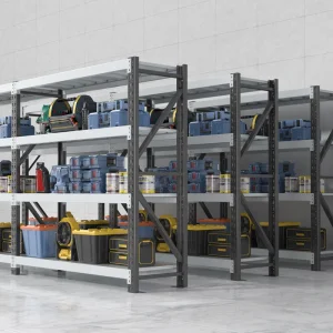 Black & White Industrial Steel Display Rack