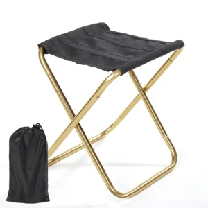 Aluminum Mini Stool Seat Portable Folding Chair Carry Bag for Outdoor Activities-for Fishing Hiking Camping