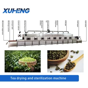 Continuous Tea Microwave Sterilizing Dryer Intelligent Control Tea Drying Sterilization System