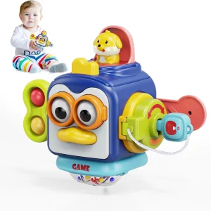 Early Educational Learning Sensory Activity Cube Puzzle Busy Box Toy