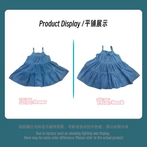 Girls Comfortable Denim Dress Summer