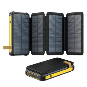 Factory Custom LOGO 10000mAh High Capacity Solar Power Bank Night Light Solar Charger For Mobile Phones &amp; Electronics
