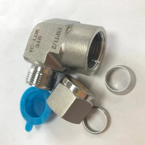 Stainless Steel Tube Fitting Compression 1/2′ ′ NPT Female X 1/2′ ′ Tube Od Forged Type Elbow Hydraulic Tube Joints for Machinery