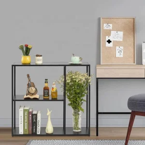 Entryway 3-Tier Narrow Metal Console Table with Storage Shelf