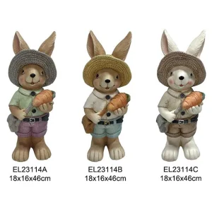 Wholesale Easter Garden Decor Rabbit with Carrots