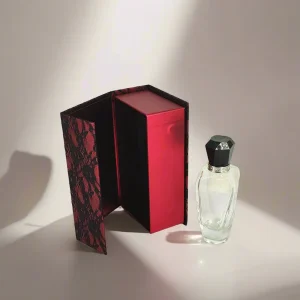 Caixa de presente magnética dobrável de papel preto rígido com fechamento magnético e logotipo, impressão personalizada de luxo
