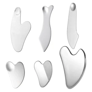 Metal Makeup Spatula Leather Pouch Cosmetic Application Makeup Tool