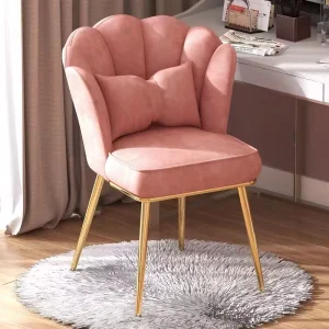 Modern Simple Luxury Velvet Lightweight Fabric Accent Chair Spindle Back Dresser Stool for School Bedroom Home Office Hotel