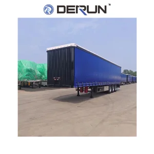 2/3/4 Axles BPW/Saf Axle Drop Side Fence Side Wall Board Fence Stake Van Box Cargo Trailer Side Curtain Flatbed Container Semi Truck Trailer with Air Suspension