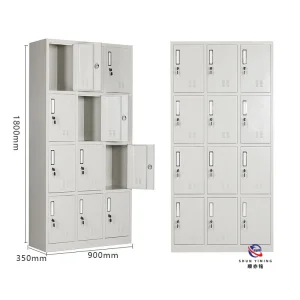 Professional Library Steel Book Cabinet Metal Storage Locker with Adjustable Shelves for Public Project Supply