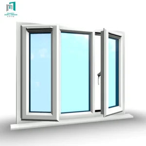 CHANGYI Customizable Modern Design Double Glazed PVC Casement Windows Windproof Plastic Frame Upvc for Hotels