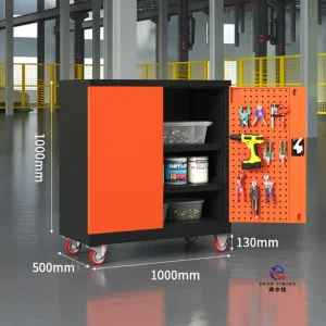 Fully Assembled 3 Drawer Metal Tool Cabinet, Heavy Duty Steel Garage Storage Cabinet with High Capacity Shelves