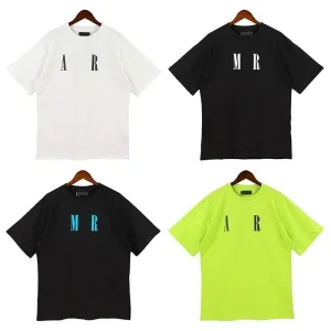 Camisas de Designer Masculinas Americanas em Algodão, Camisetas Personalizadas, Camisetas Gráficas Vintage Casuais com Impressão de Letras, Camisetas Masculinas