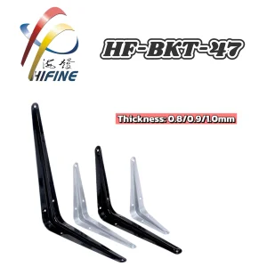 Furniture Hardware Powder Coated Triangle Shaped Metal Wall Mount Shelf Bracket