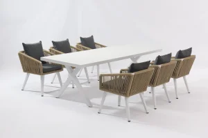 China alum dining 7pcs set- AD791001+612001