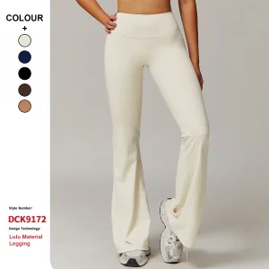 Custom High Quality Tight Workout Yoga Pants Women'S Wide-Leg Running Pants High Waisted Gym Fitness Sports Flared Yoga Pants