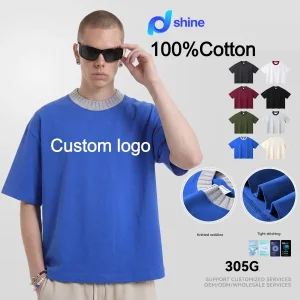 شعار مخصص 100%Cotton لون متباين قميص بولو للرجال ذو ياقة دائرية