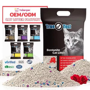 Free Samples Ball Shape Strong Clumping Bentonite Cat Litter Sand