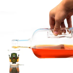 China Custom hand shape 1700 ml liquor glass vodka bottle  Manufacturer, Supplier