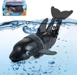 Funny RC Toy Electric Dolphin Baby Bathroom Bath Water Toy Simulation Electric Fish Toy Remote Control Toy for Kids