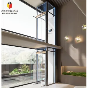 Long-Service-Life Low-Vibration Space-Saving Small Footprint Home Villa Elevator Lift