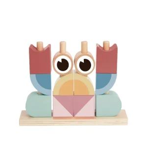 Wooden Variety Blocks Set Kids Multiple Shapes Stacking Game Crab Snail Building Block Set