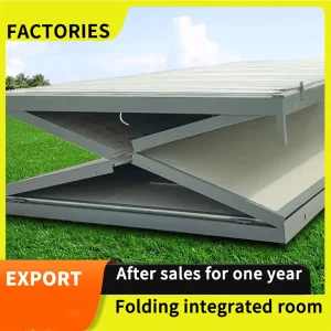 Materiais de Construção de Estruturas de Aço Residencial Modular de Montagem Simples Casa Contêiner Dobrável Prefabricada com Parafusos de Madeira