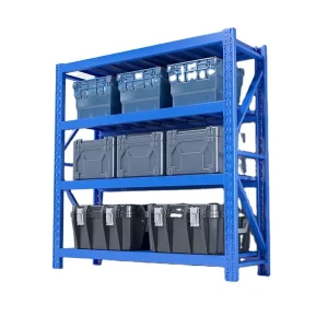 Light Duty Metal Storage Rack Node Floor Type Fall-Free Design for Warehouse Home Storage