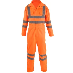 OEM Chemical Engineer Safety Coverall ANSI Class 1 Waterproof Cotton Polyester FR with Customized Logo for Oil Gas Stations