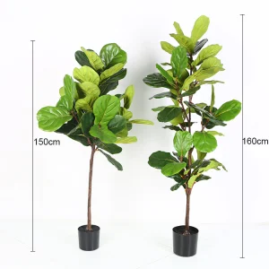 Custom Made Decoration Artificial Bonsai Oak Tree Leaves Ficus Tree