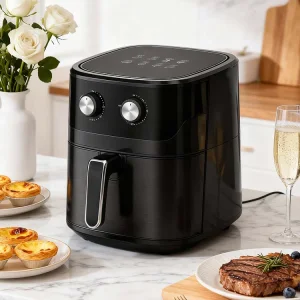 Multifunctional Square Modern 6.5L Electric Air Fryer Oven Touch Screen Control Oil-Free Energy Saving Easy Clean Fast Hotel