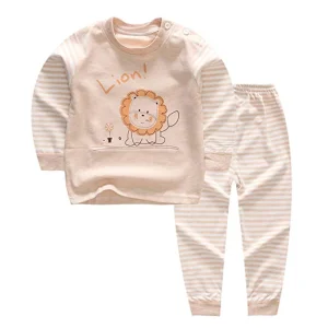 100% Ropa de bebé de algodón orgánico, pijamas para niños