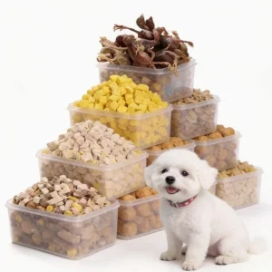 Galletas para perros y gatos liofilizadas de alto contenido proteico, salmón real, multi sabor, carne pura, sin aditivos
