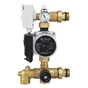 Water Underfloor Heating Manifold Brass Pump Mixing Valve Unit