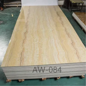 UV Protective Stone Plastic Composite Marble Sheet for Restaurant Terrace Cladding