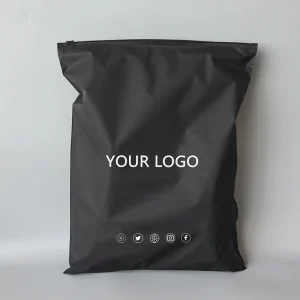 Wholesale Packaging Custom Logo Self-sealing Shirt Clothes Zipper Lock Plastic Zipper Matte Black Garment Bag