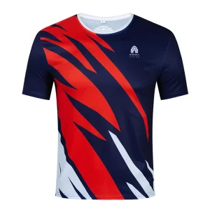 Camiseta de Manga Curta Sublimada Respirável de Secagem Rápida para Treino Personalizado