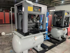 China Two In One 7.5kw  10HP AC Power Screw Compressor Fixed Speed Screw Air Compressor with Air Tank Factory, Exporter